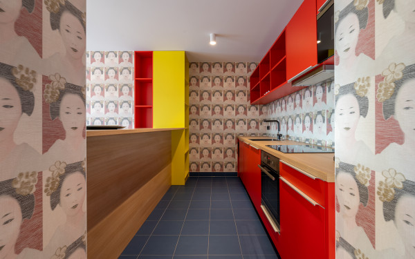 Suite Big in Japan funktionsfähige Komplettküche - Designhotel Laurichhof Pirna
